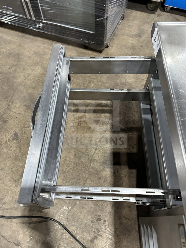 Beverage-Air stainless steel refrigerated chef base with 2 drawers, model WTRCS36-1-003, on casters, in good condition.