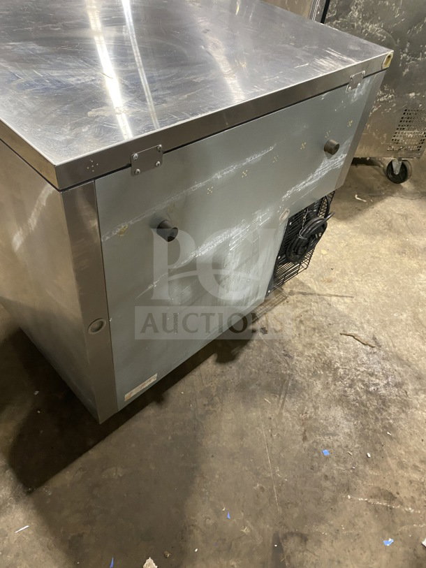 Turbo Air JUR-36 stainless steel undercounter refrigerator, side-mounted compressor, poly-coated rack, 36".