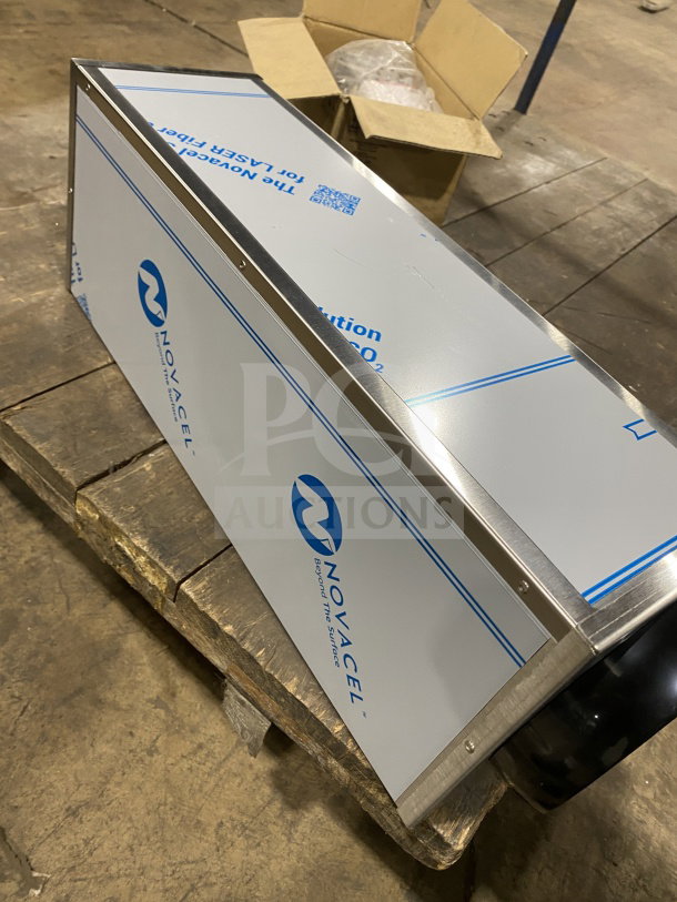 BRAND NEW Vollrath stainless steel single-slot countertop cup dispenser, model 58821-A, with protective film intact.