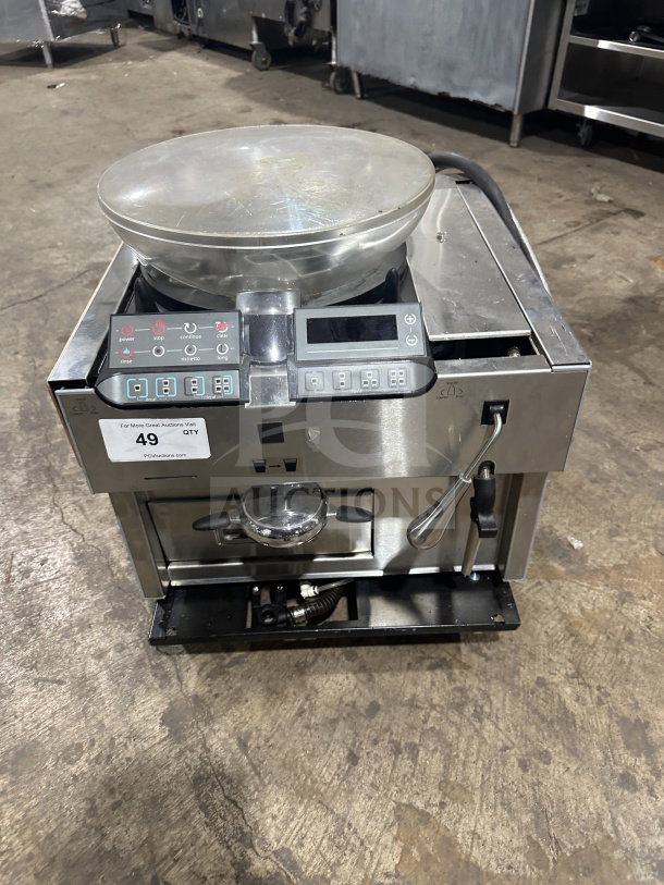 Turbo Chef Encore 2 commercial stainless steel oven in used condition with control panel, visible wear, model markings.