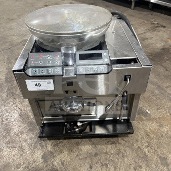 Turbo Chef Encore 2 commercial stainless steel oven in used condition with control panel, visible wear, model markings.