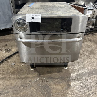TurboChef Encore 2 countertop rapid cook oven, electric, model ENC31034258, 208/240V, 1 phase, on legs, visible wear.