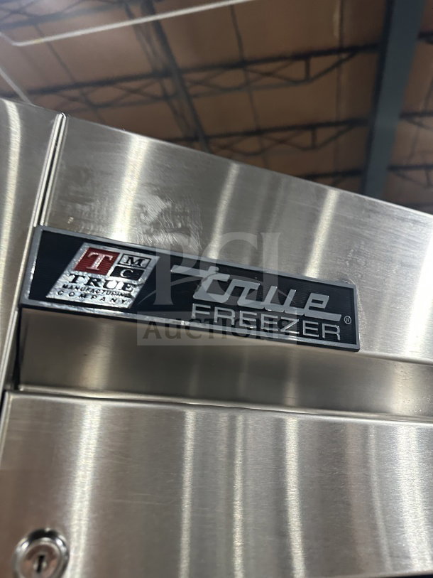True T-23F commercial stainless steel single-door freezer, Energy Star certified, model T-23F, with poly-coated rack.