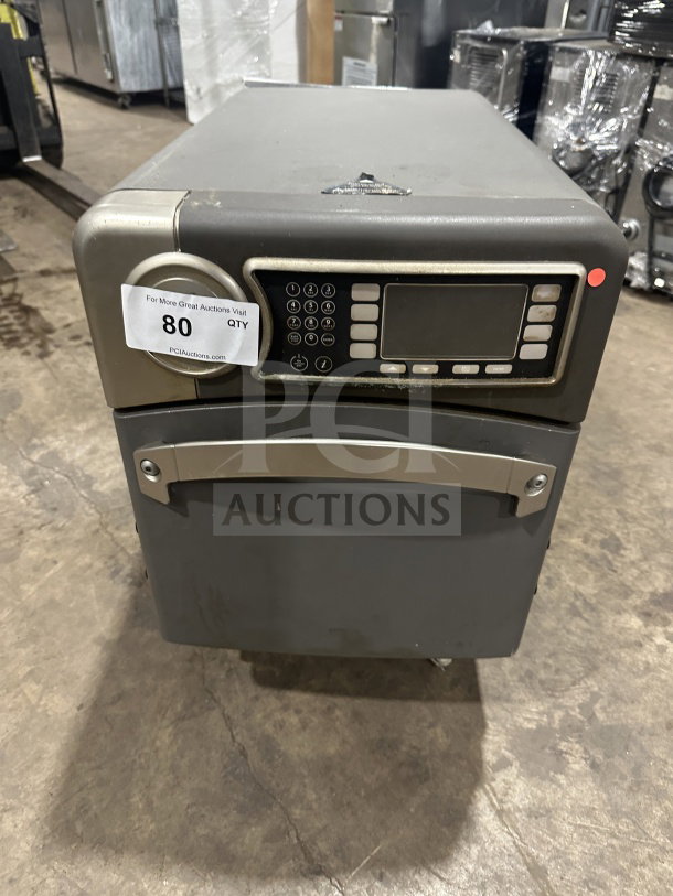 TurboChef NGO countertop rapid cook oven, digital controls, 208/240V, in used condition, on legs.