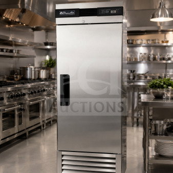 Blue Air BSF23-HC reach-in freezer, 26.75", 23 Cu. Ft., stainless steel, excellent condition, 115V, fully tested operational.