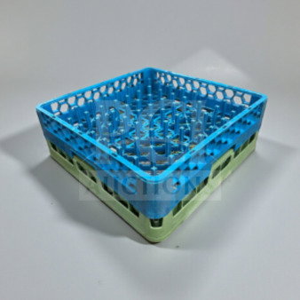 Commercial dishwasher peg rack set in excellent condition, blue and green, model DSH-S-PEG-1103, full-size.