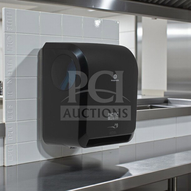 Like-new GP PRO Pacific Blue Ultra 59590 touchless paper towel dispenser, black, new open box, ready for use.