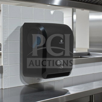 Like-new GP PRO Pacific Blue Ultra 59590 touchless paper towel dispenser, black, new open box, ready for use.