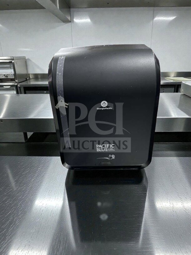 GP PRO Pacific Blue Ultra 59590 touchless paper towel dispenser, black, new open box, like-new condition, ready for use.