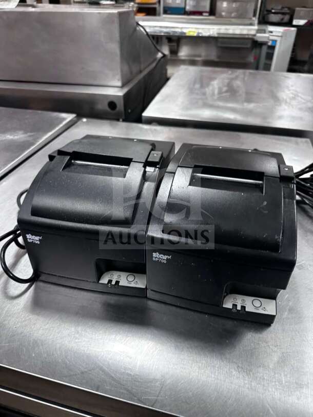 Two Star Micronics SP700/SP742 impact kitchen receipt printers, prime condition, 100–240V, fully tested and operational.