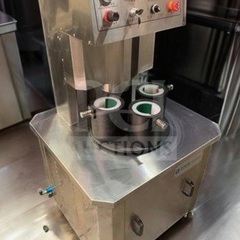 Tang Semi-Automatic Four-Station Vacuum Capping Machine, model TNG-L-CAP-0424, stainless steel, fully operational.