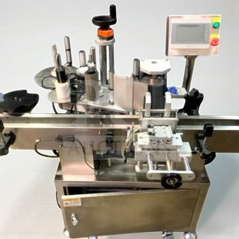 Tang Machinery TGM-TY01 labeling machine; high-speed, 360° wrap-around, premium condition, touch screen controls, fully tested.