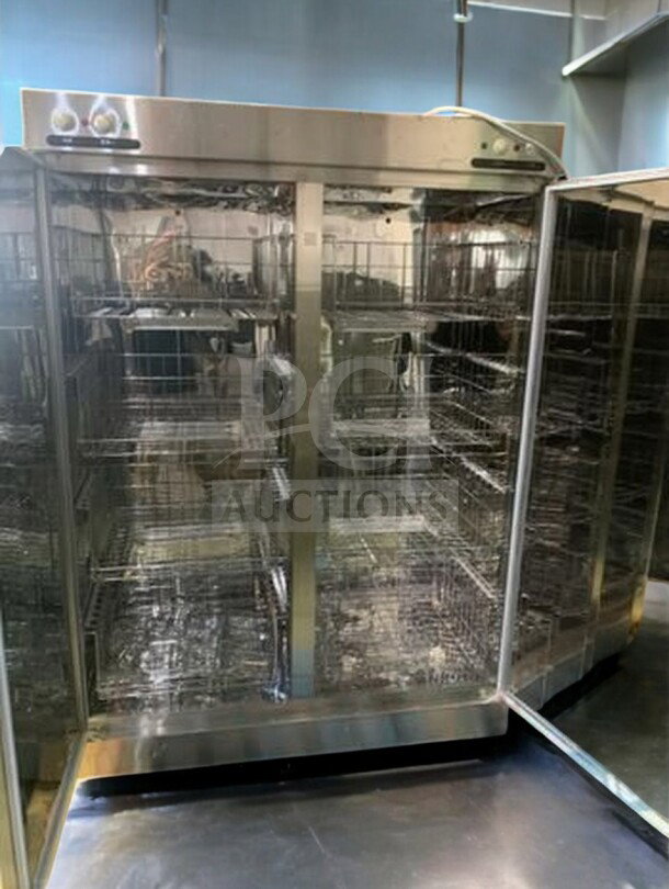 Tang Drying & Sterilizing Cabinet, model TNG-L-DRY-0421, stainless steel, premium condition, open shelves visible.