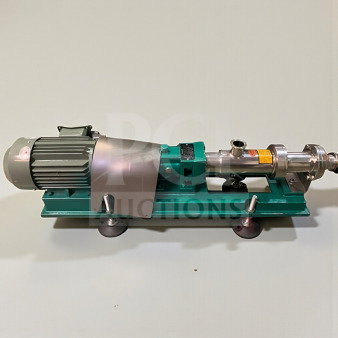 "Tang Screw Feeding Pump in premium condition, model TNG-L-SCR-0422, for continuous sauce and liquid transfer. Fully tested and operational."