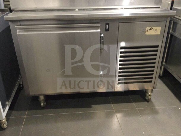 ICM Stainless SCSLC-1800 refrigerated undercounter unit in immaculate condition, 120V, fully tested, commercial use.