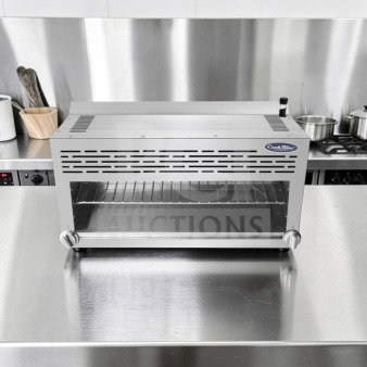 Atosa ATCM-36 CookRite 36" gas cheesemelter, dual infrared burners, commercial salamander broiler, superior condition.