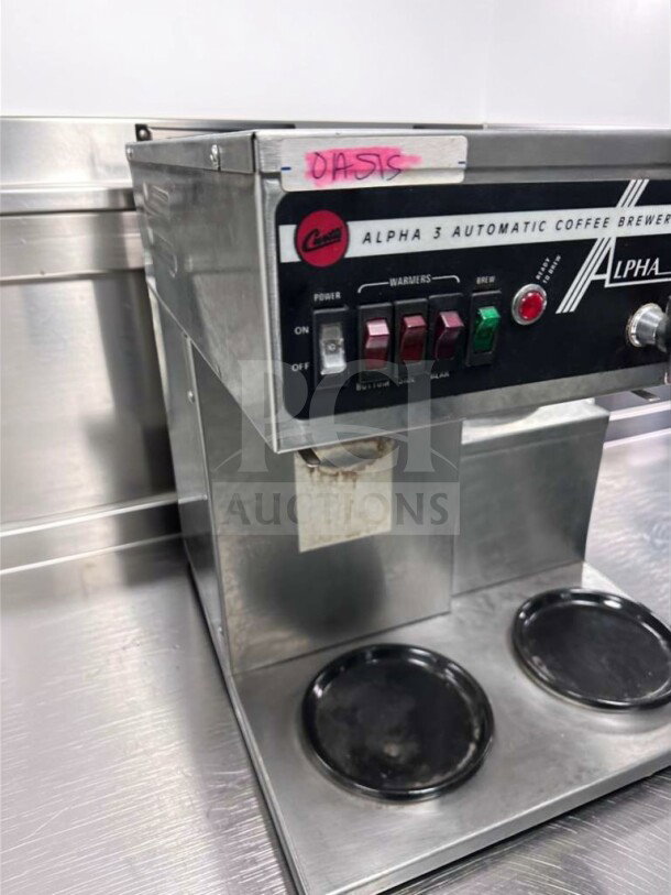 Wilbur Curtis Alpha AP-1D coffee brewer in excellent condition, automatic controls, NSF certified, 120V, model CUR-M-BRW-0613.