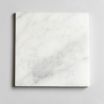Carrara Marble 4x4 honed tile, outstanding condition, natural stone, for interior wall and backsplash. Model MAR-S-TILE-0736.