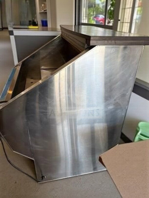 Federal Industries RSS3SC-2B refrigerated display case, 36", stainless steel, excellent condition, self-service, UL listed.