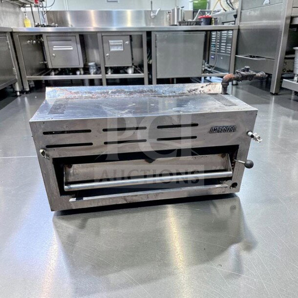 Imperial IRSB-36NG Salamander Broiler, 36" infrared, natural gas, heavy-duty, fully tested, excellent condition.
