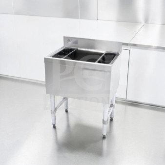Advance Tabco SLI-12-36-7 stainless steel underbar ice bin with 7 circuit cold plate, in superior condition, fully operational.