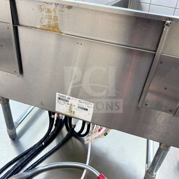 Advance Tabco SLI-12-36-7 underbar ice bin with 7 circuit cold plate, stainless steel, superior condition, fully operational.