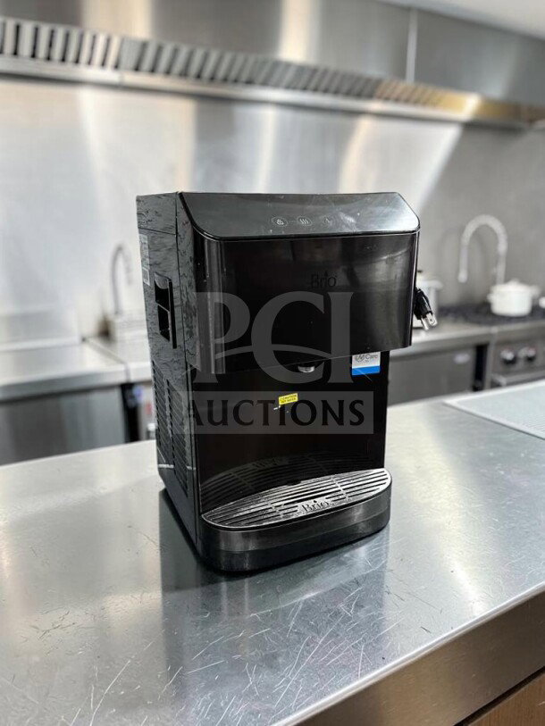 Brio Moderna CLCTPOU720UVF3B bottleless countertop water cooler, black stainless, outstanding condition, 115V, fully tested.