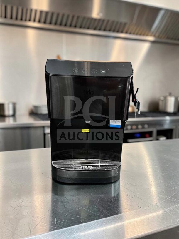 Brio Moderna CLCTPOU720UVF3B water cooler, black stainless, bottleless, 3-stage, outstanding condition, 115V, tested.