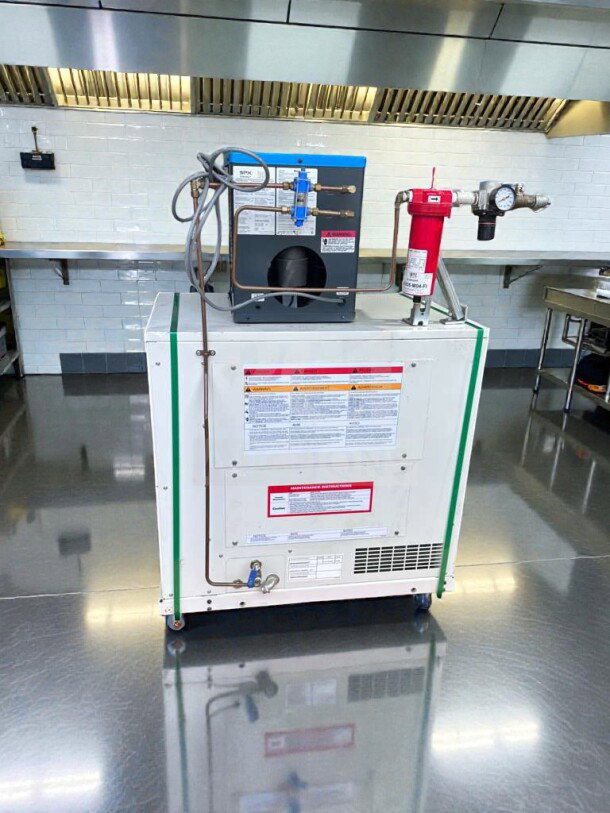 Powerex oil-less scroll air compressor with SPX Hankison HPR5-10 air dryer, superior condition, tested and working, 115V.