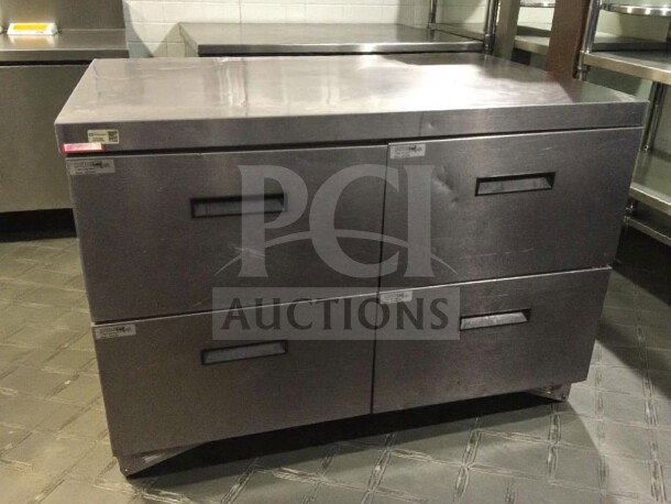 Delfield UCD4448N refrigerated drawer unit, exceptional condition, stainless steel, fully tested and working, 115V/single phase.