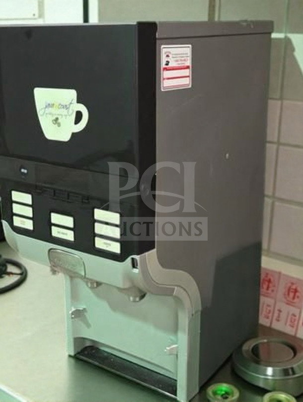 Top-Tier Select Brew NG-300 commercial coffee brewer, fully operational, excellent condition, label for maintenance details.