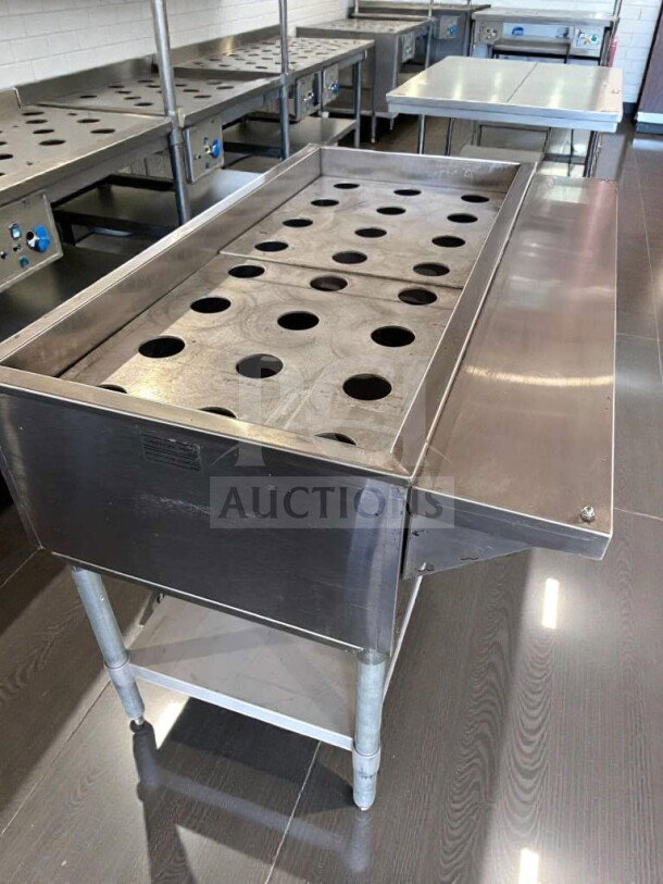 Eagle Group WT3-240 stainless steel steam table, 72", superior condition, UL & NSF listed, fully operational, visible side shelf.