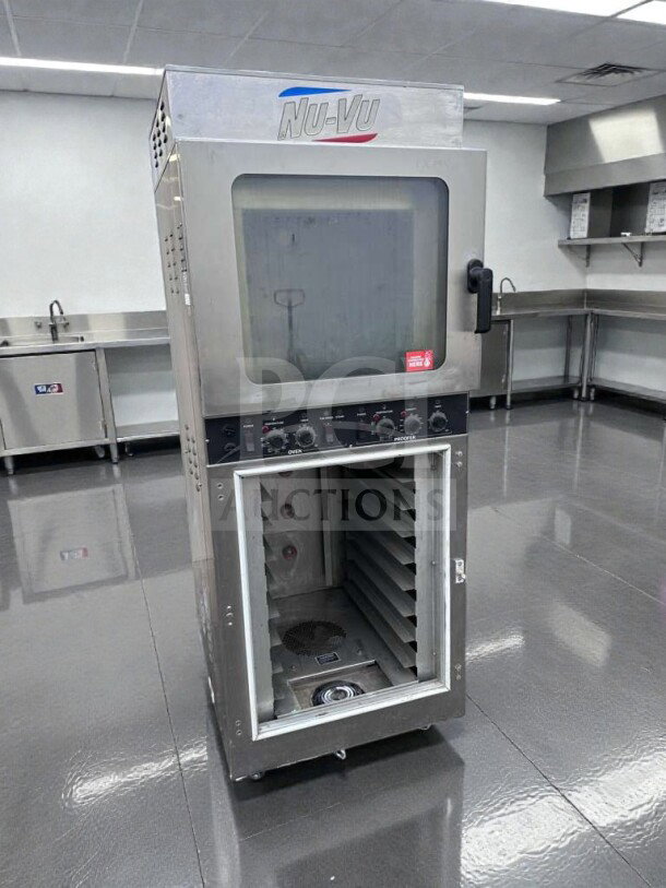 Nu-Vu OP-4/8M commercial oven and proofer combo, excellent condition, 208V, ETL & NSF listed, fully tested.