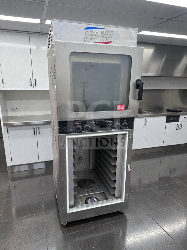 Nu-Vu OP-4/8M oven proofer combo in excellent condition, stainless steel, ETL & NSF listed, 208V, fully operational.