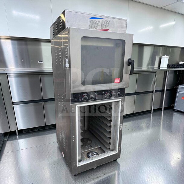Nu-Vu OP-4/8M oven and proofer combo in excellent condition, 208V, ETL & NSF listed, fully tested, stainless steel exterior.