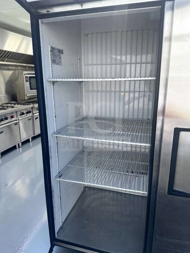 True T-72F 3-door reach-in freezer in immaculate condition. Stainless steel, 78 inches tall, fully tested and operational.