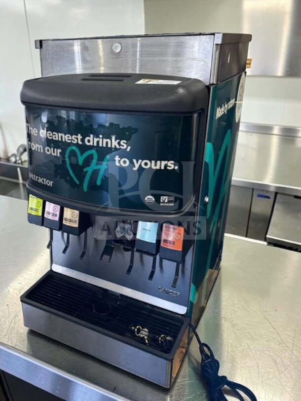 Lancer Multi-Valve Soda Dispenser, superior condition, tested, countertop model LAN-L-BEV-0952, by Lancer Corporation, USA.