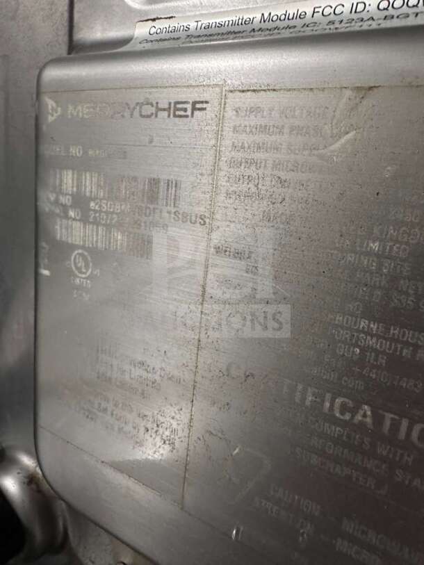 Merrychef Commercial High-Speed Oven with visible model label. Top-tier condition, touchscreen control, fully tested, and operational.