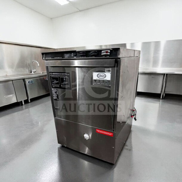 Flawless Perlick PKHT24 glasswasher, high-temp door type, 24” wide, 30 racks/hour, fully tested, Perlick Corporation USA.