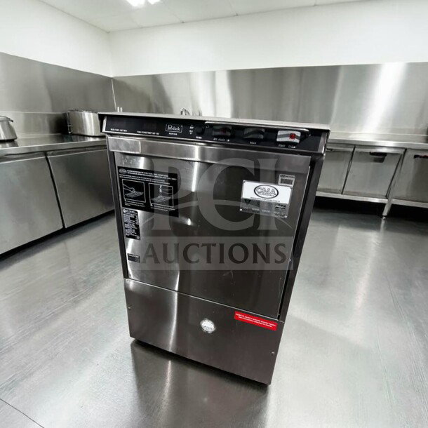 Flawless Perlick PKHT24 glasswasher, high-temp door type, 24" wide, 30 racks/hour, fully tested, stainless steel, USA made.