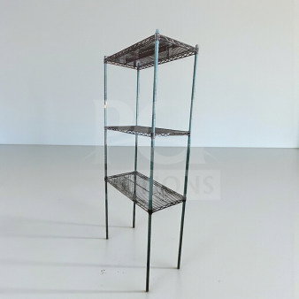 Commercial wire shelving rack, 4-tier, heavy-duty, NSF style, excellent condition, model STO-S-RACK-0355.