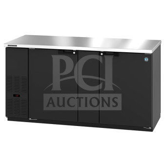 Hoshizaki HBB-3-69 commercial 2-door back bar cooler merchandiser, brand new, scratch and dent, 115V, 1 Phase.