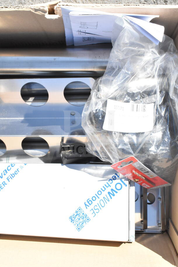 Brand new 2023 Blodgett Invoq: Hybrid 6-1/1 GN combi convection oven, shown with components and packaging.