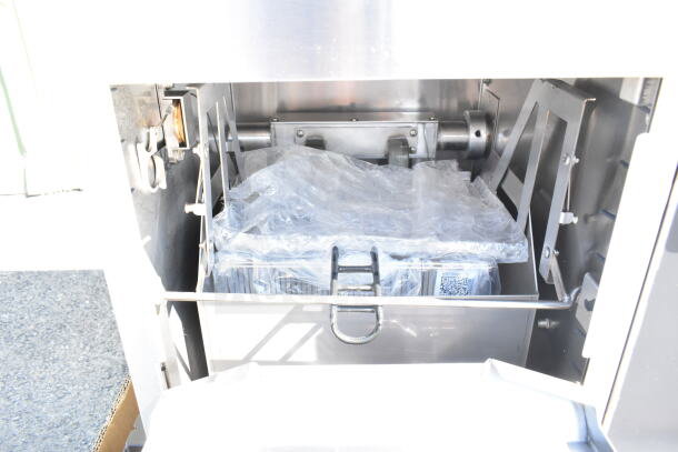 Brand new Perfect Fry PFC730 ventless countertop deep fryer, semi-automatic, 208V, 1 phase, minor scratches.