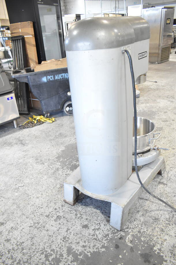 Hobart P 660 Commercial 60 Qt Floor Mixer, includes mixing bowl and dough hook. 208-240V, 3-phase. Visible Hobart label.