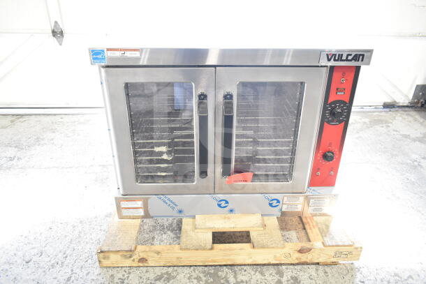 BRAND NEW Vulcan Commercial Convection Oven, full size, view-through doors, thermostatic controls, slight scratches.