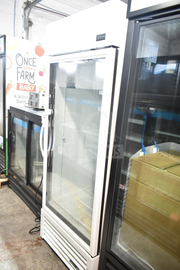 2021 True TSCI-600R-G-PH Commercial Cooler, single door, glass front, excellent condition, 115V, 1 phase.