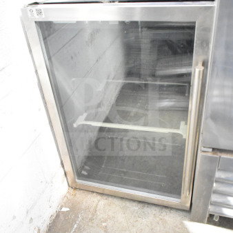 Tramontina 80901/102 Single Door Mini Cooler Merchandiser, stainless steel, glass front, 115V, excellent condition.