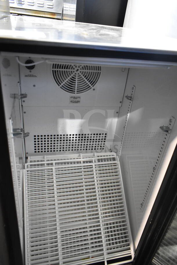 True GDM-06-LD Mini Cooler Merchandiser, 115V, 1 phase, with wire shelving and fan. Interior in clean condition.