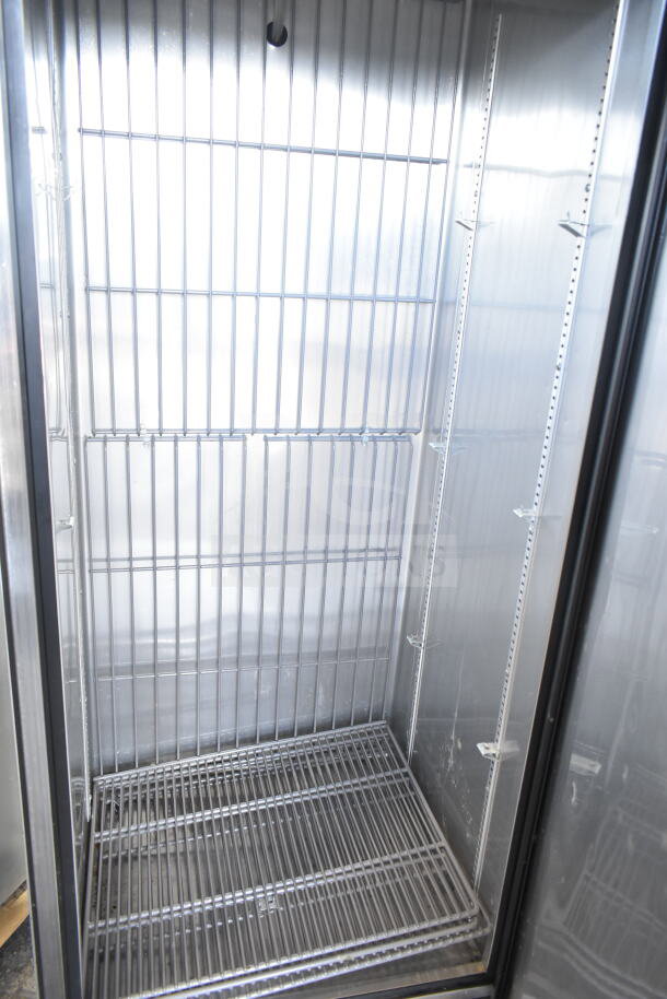 2017 True T-19F single door reach-in freezer on casters, commercial-grade, 115V, 1 phase, excellent interior condition.